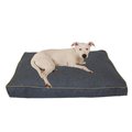 Carolina Pet Solid Faux Gusset Jamison Pet Bed Blue with Tan Cord Small 015670